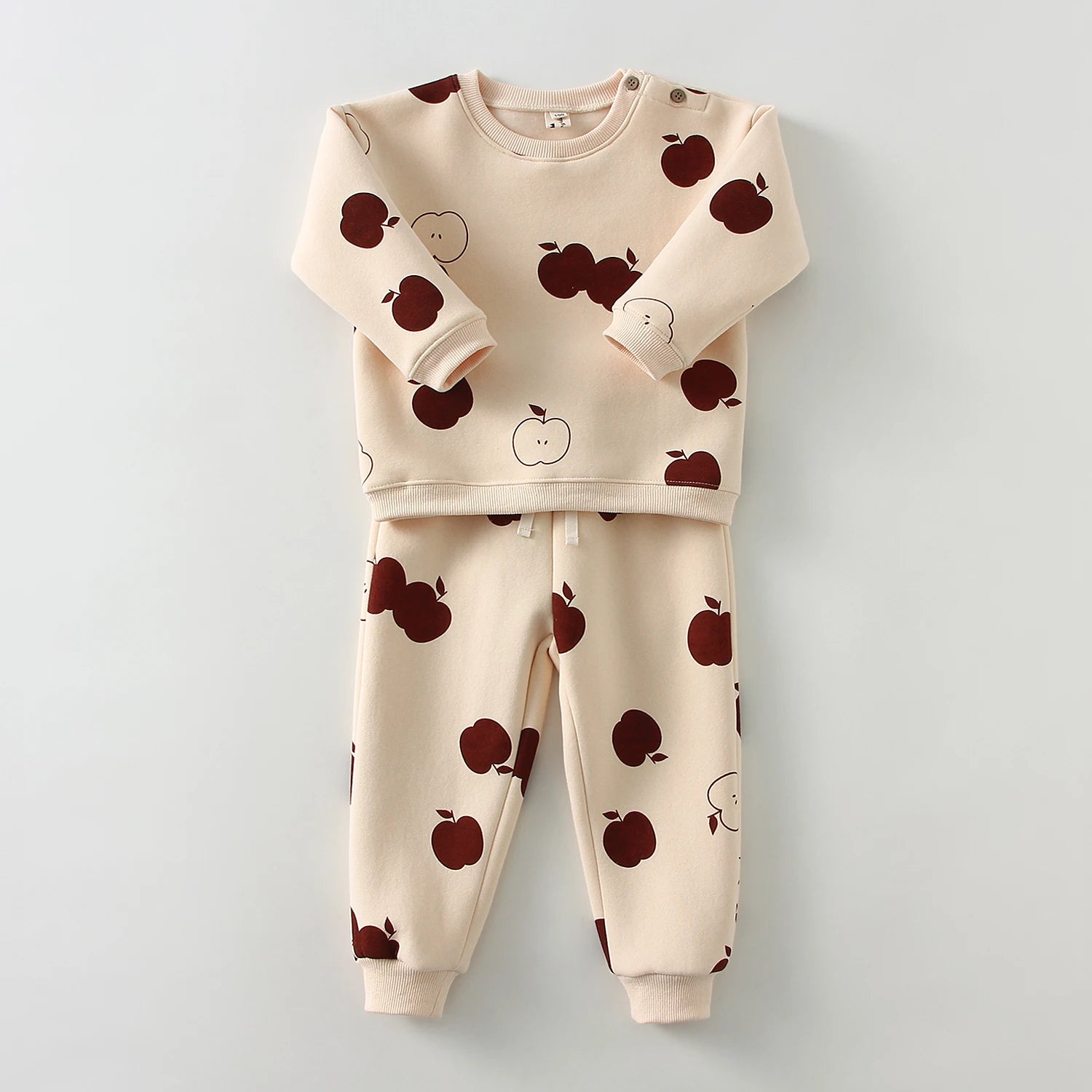 Toddler Baby 2-Piece Fleece Suit Set – Sweater Top & Pants