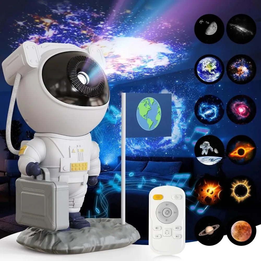 Astronaut Galaxy Projector | Star Projector with 12 Space Films | Nebula Night Light | Game Room Decor
