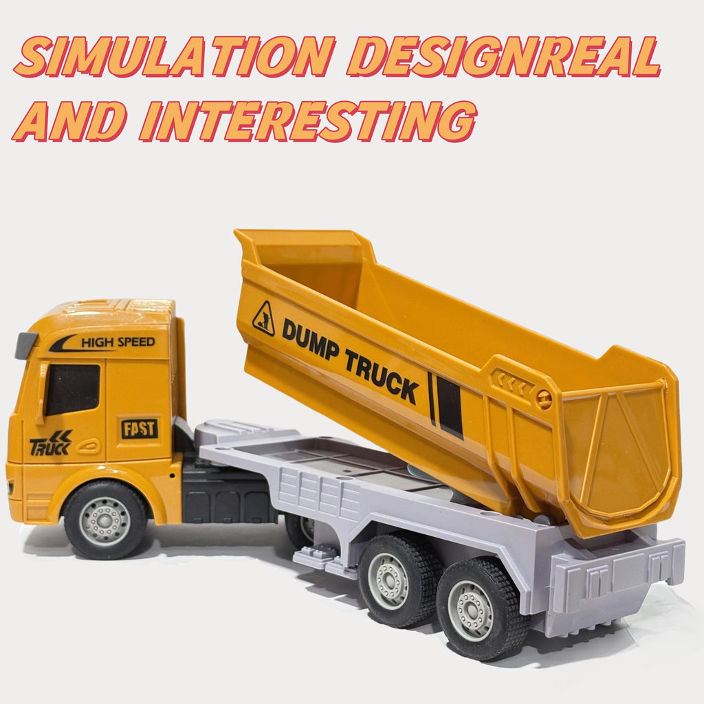 Inertia Toy Construction Vehicle Set - Mixer Digger Tipper Truck Toys for Boys And Girls Aged 3+ Engineering Playset