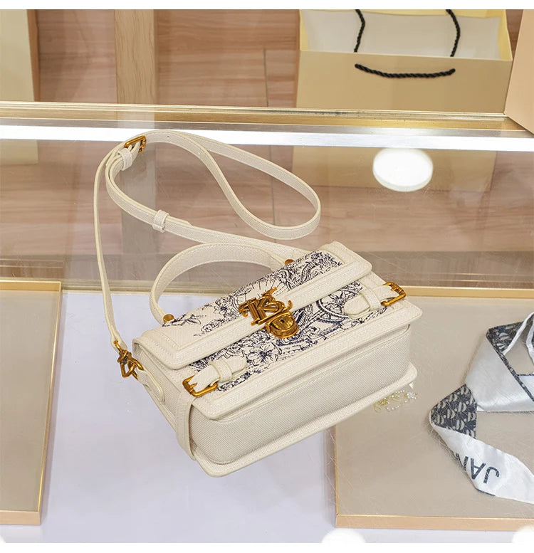 Women's Embroidered Floral Satchel Crossbody Bag