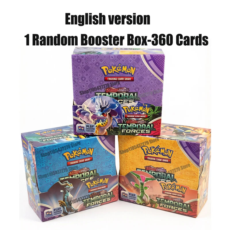 Pokémon 360Pcs English Booster Box | Scarlet Violet, Prismatic Evolutions, Temporal Forces & More