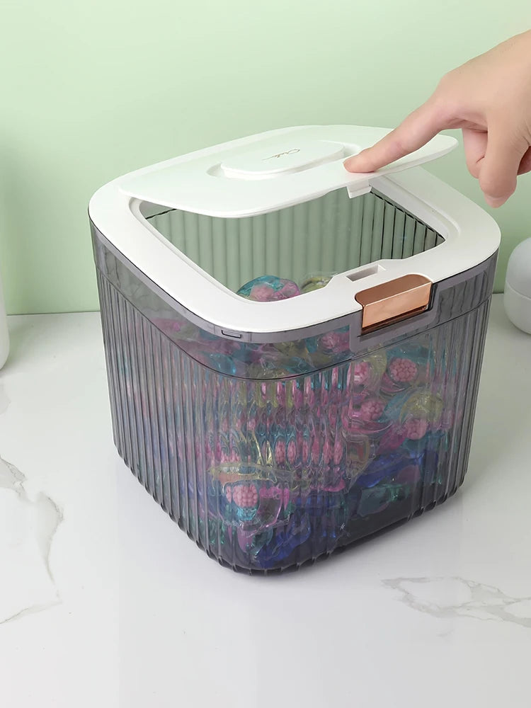 Laundry Pods Container For Laundry Room Organization Decor, Laundry Powder Container for Laundry Organization Laundry Pod Holder