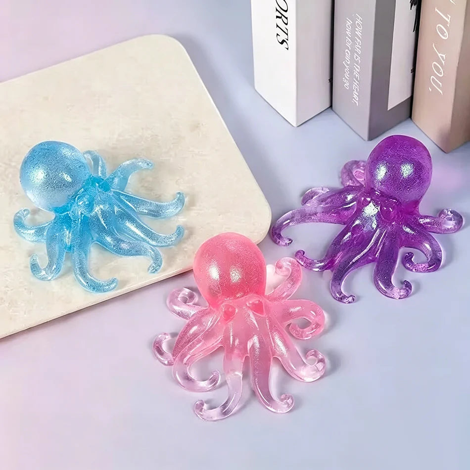 Fuzz Ball Jellyfish Squishy Blind Box | Soft Stress Relief Toy | Random Color | 6 Styles