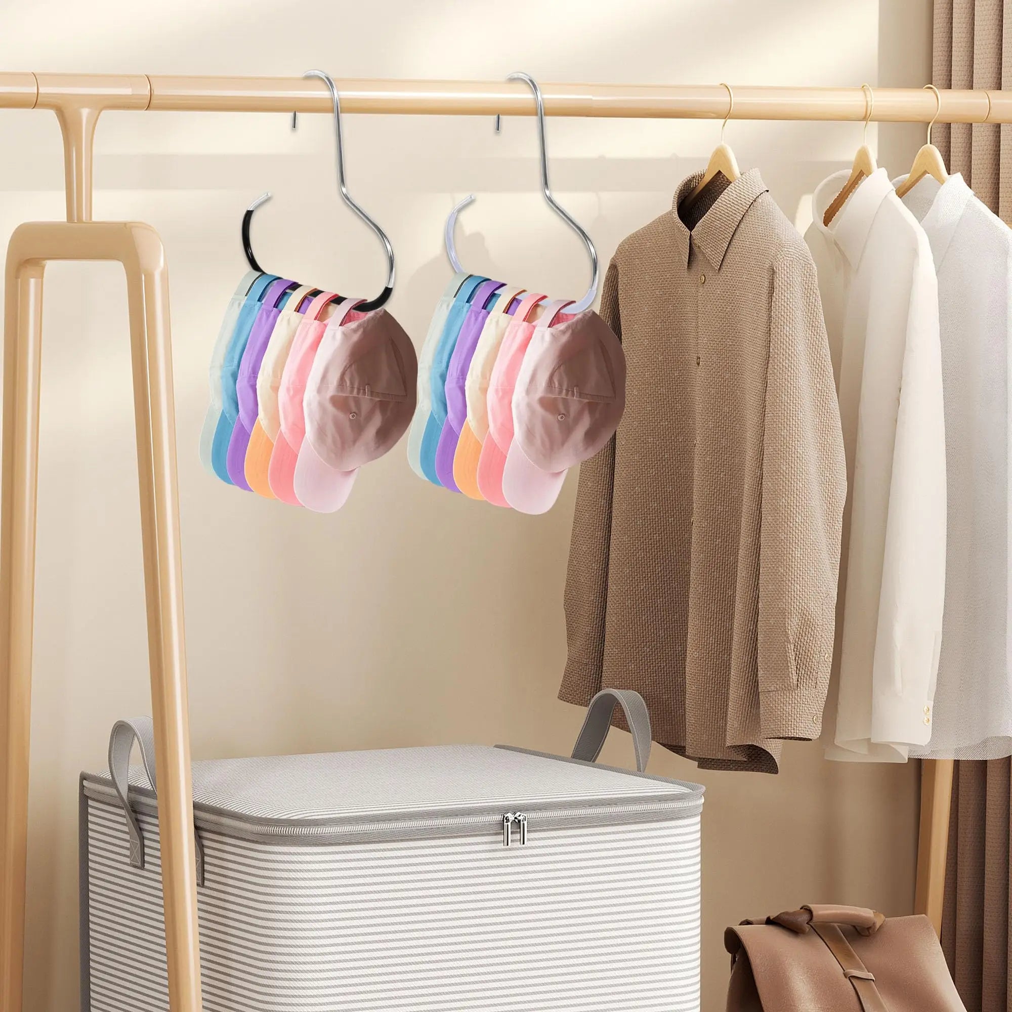 5pcs Simple Hat Storage Hooks Metal Material for Scarf Organization Belt Organization Bra Organizer Bag Storage