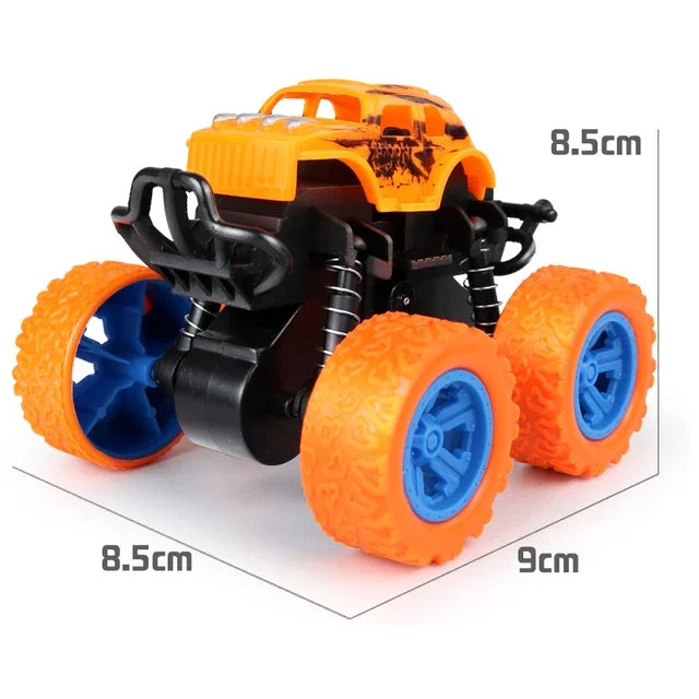 Toys Car Four-wheel Drive Off-road Vehicle Stunt Dump Cars Double-Side Inertia Car Boy Toy Car Pull Back Kids Toy Gift