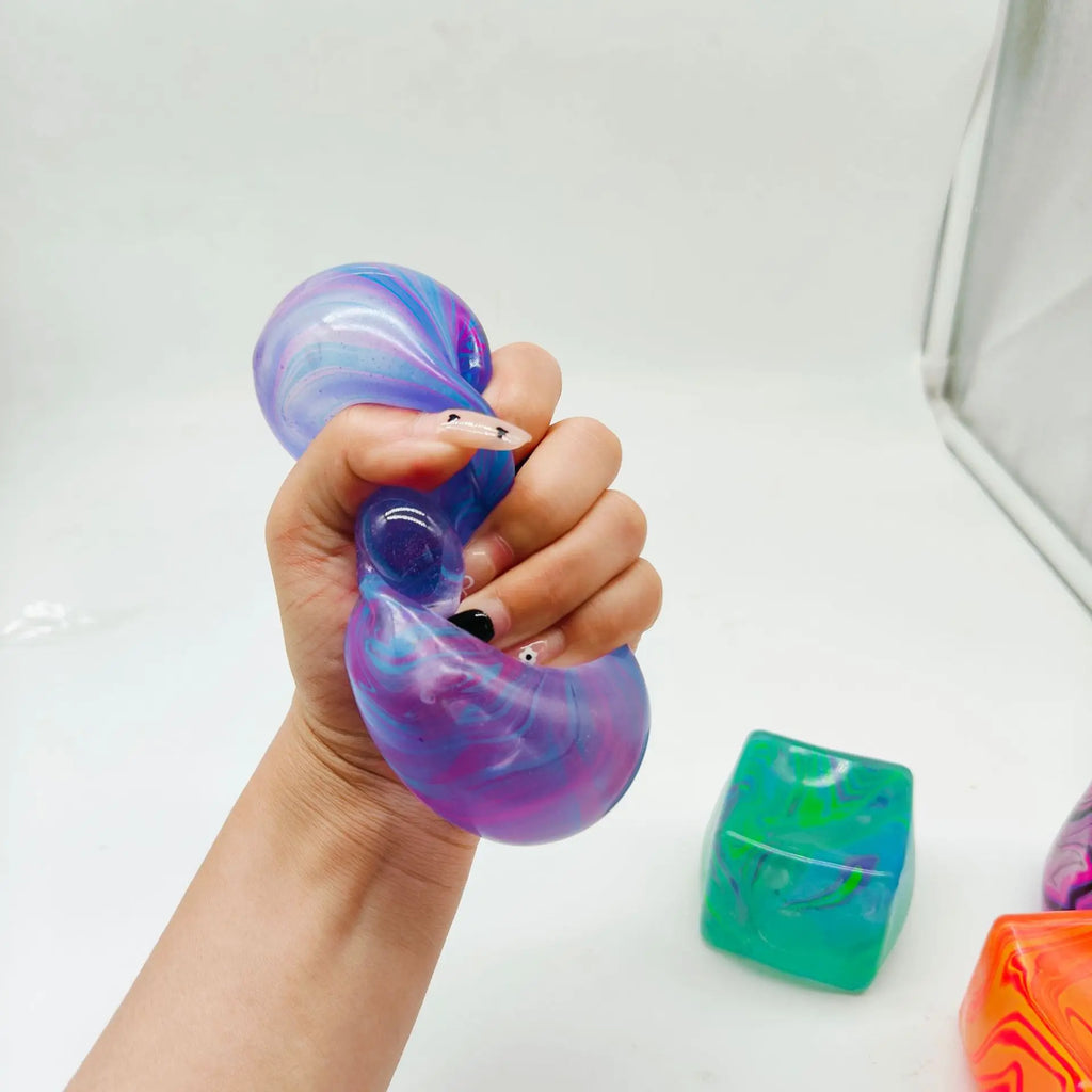 NeeDoh Nice Cube Sensory Squeeze Toy | Stress Relief Squishy Fidget Toy for Anxiety & Relaxation