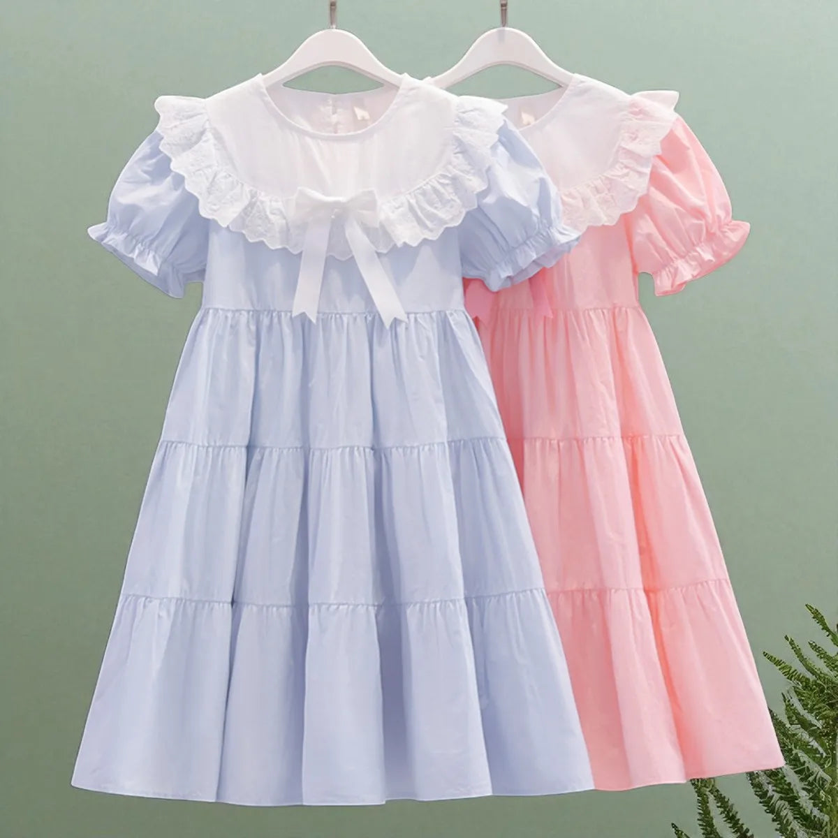 Toddlers Dresses For Girls Children's Dress Summer Cotton Kids School Costumes Short Sleeve Baby  4 5 6 8 9 10 12 Years