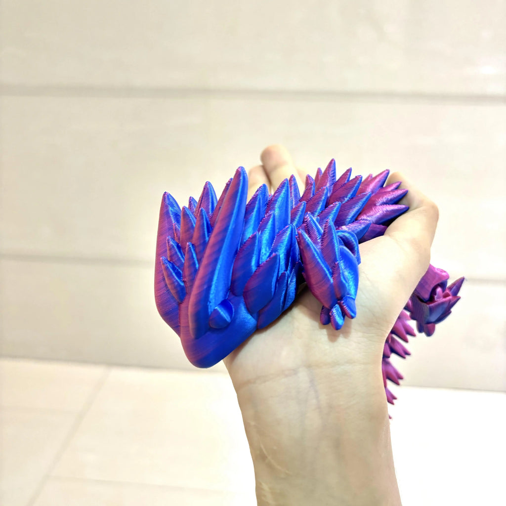 3D Printed Articulated Dragon Toy - Rotatable Desktop Decor