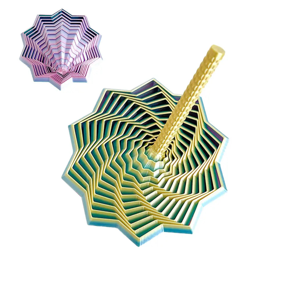 3D Visual Illusion Fidget Star | Sensory Stress Relief Spiral Ornament