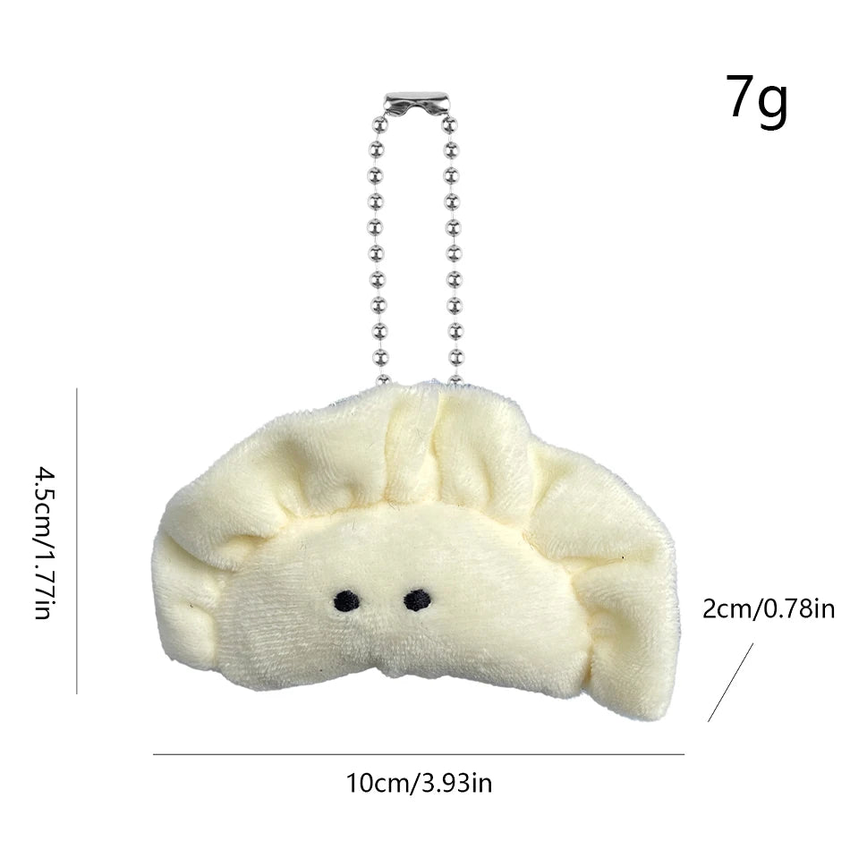 10pcs Chinese dumplings, plush dolls, cute cartoon food, toys, creative kawaii school bag pendants, fashion ornaments, pendants