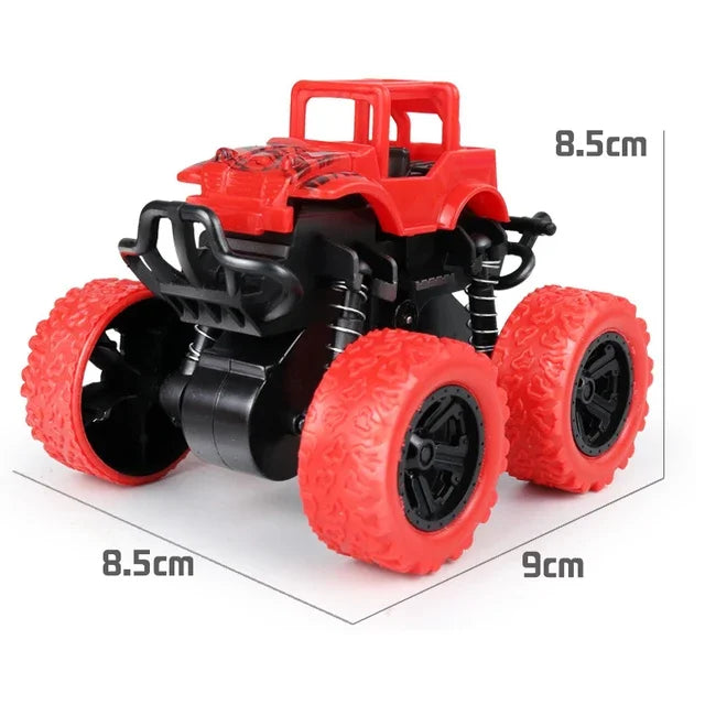 Toys Car Four-wheel Drive Off-road Vehicle Stunt Dump Cars Double-Side Inertia Car Boy Toy Car Pull Back Kids Toy Gift