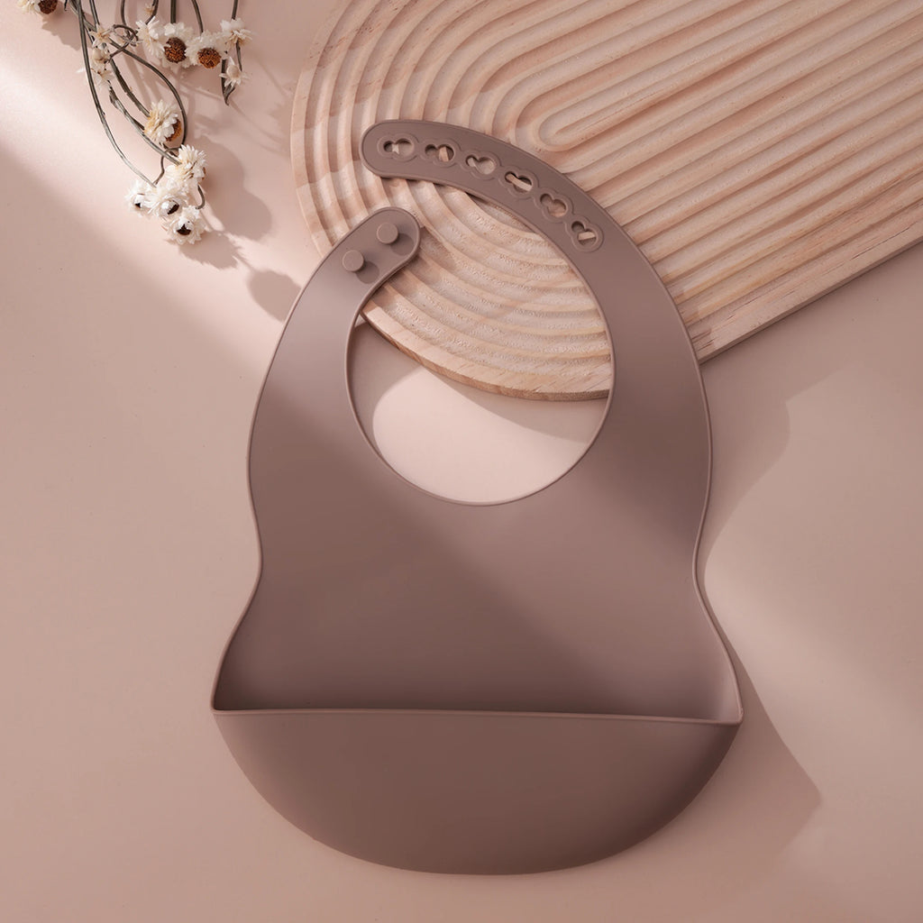 Silicone Baby Bib — Adjustable, Waterproof & BPA-Free