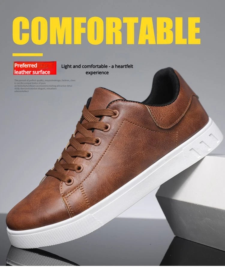 Men's Soft Sole Breathable Casual Lace-Up Shoes