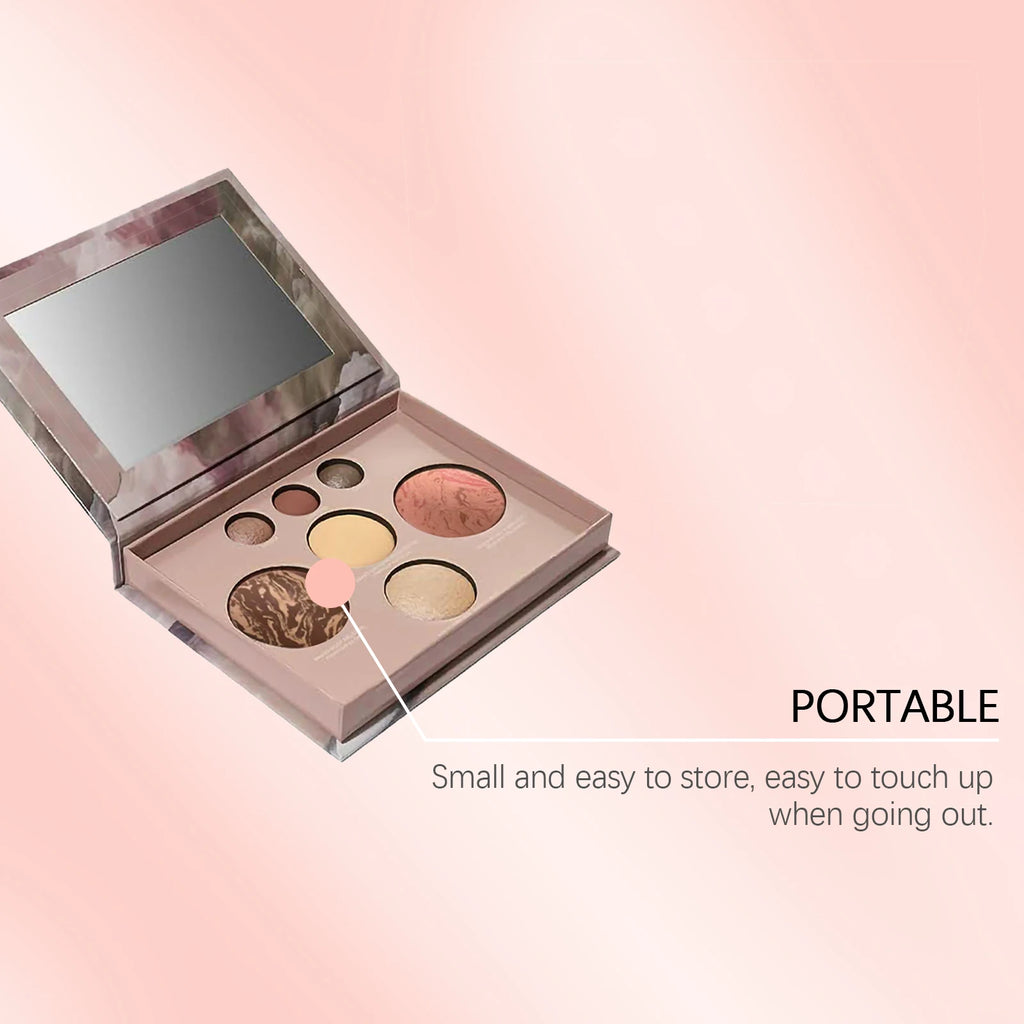 Makeup Eyeshadow Palette Matte Glow Shimmer Glitter Easy to Wear Highlight Blush Bronzer All-in-One Professional Makeup Palette