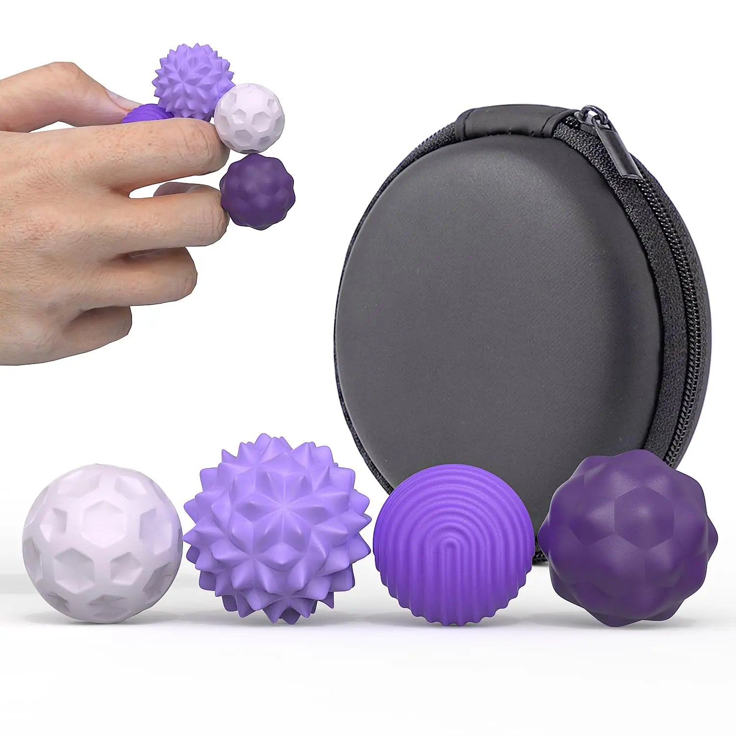 Magnetic Balls Fidget Sensory Toys Stress Relief for Adults Kids Fidget Textured Magnetic Balls with Silicone Shell Desk Toys