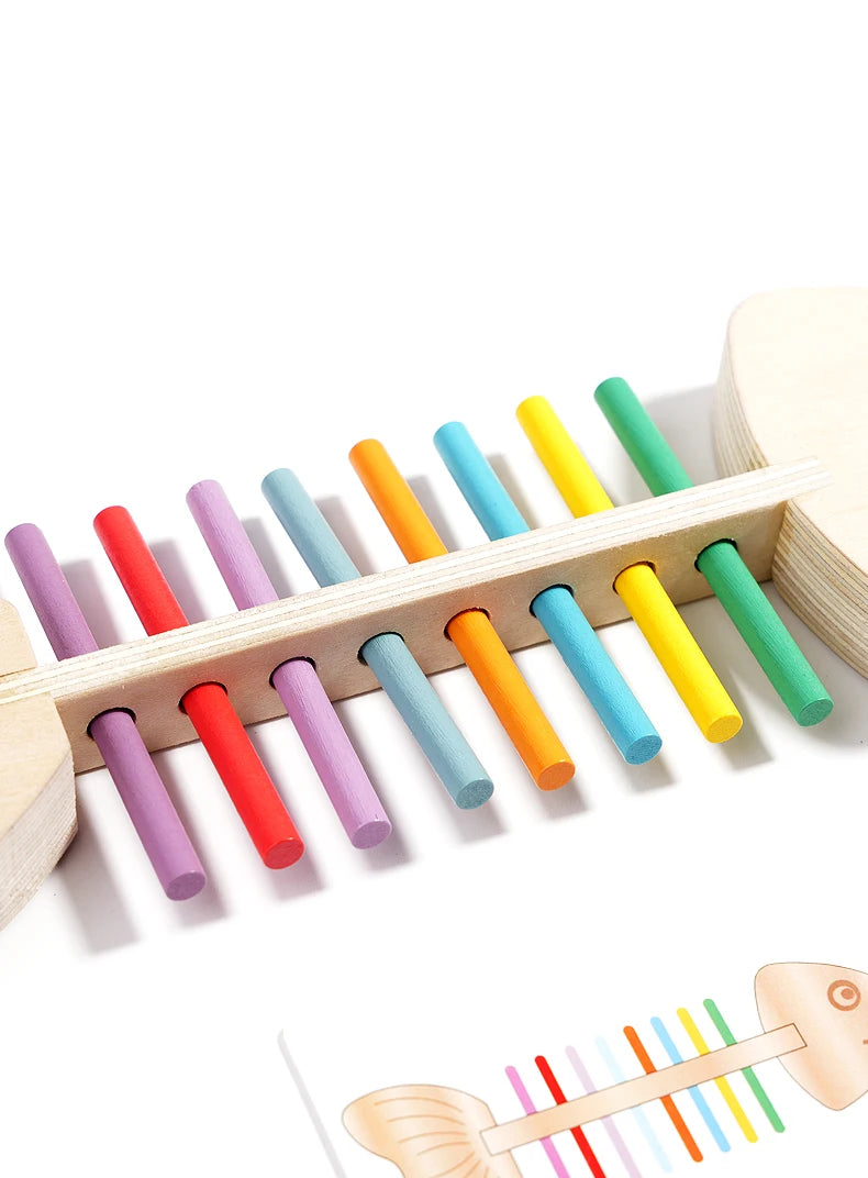 Montessori Color Matching Wooden Balance Toy | Fine Motor Puzzle Game for Kids