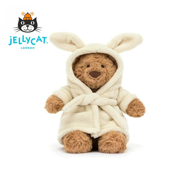 JC Shy Bonnie Rabbit Plush Doll | 31cm Soft Toy Holding Birthday Cake — Kids Holiday Gift