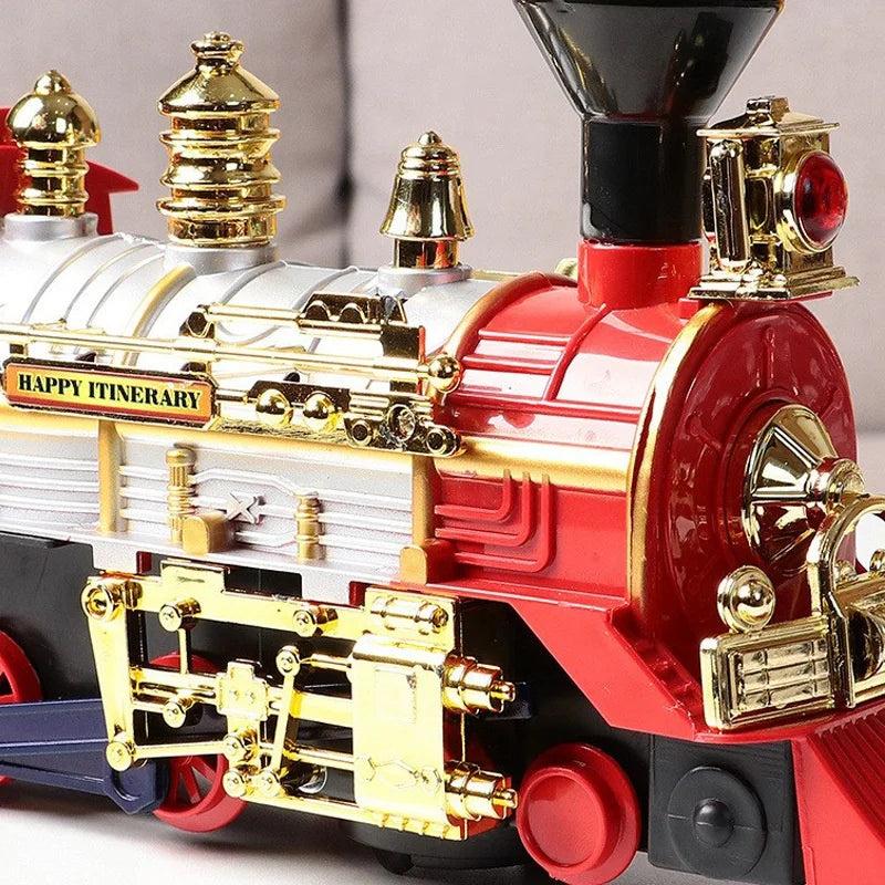 Train Toy for Toddlers Electric Steam Locomotive with Smoke, Light & Sound, Toddler Toy Trucks Ideal Gift for Kids