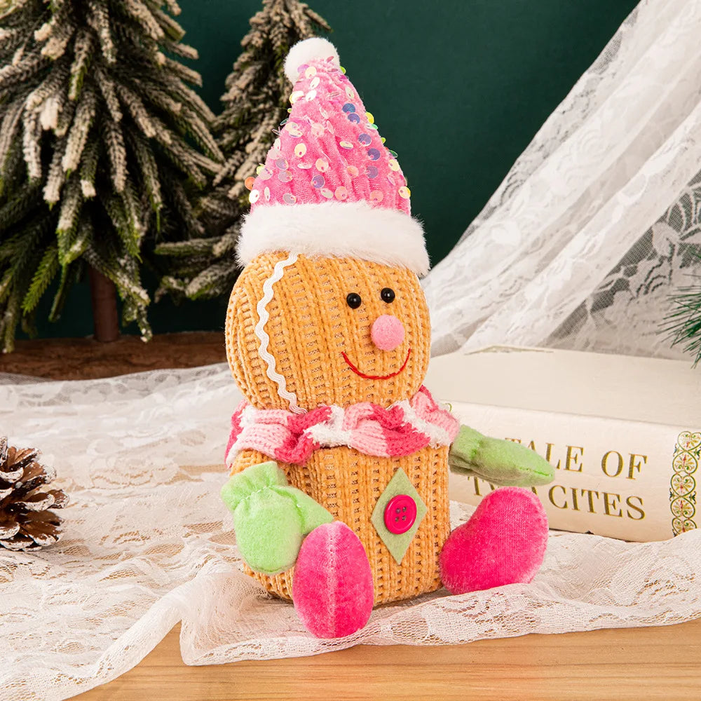 New Gingerbread Man Christmas Decoration Ornaments New Year Party Window Display Festival Desktop New Year 2025 Gift Home Decor
