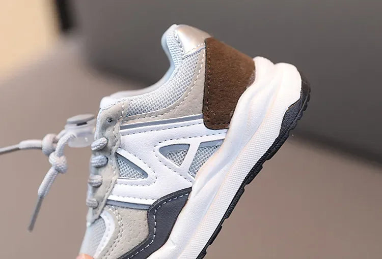 Kids' Unisex Breathable PU Leather Sport Running Sneakers
