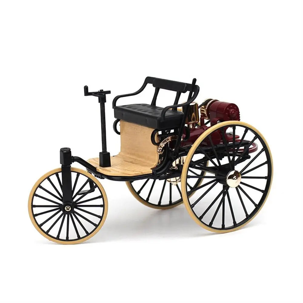 Kids Toy Vintage Classic Tricycle Model Metal Diecast Three Wheeled Simulation Tricycle Toy 1:12 Alloy Model Collectibles Gift