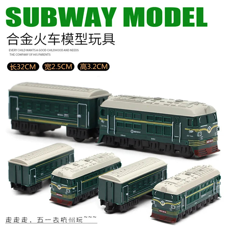 1:60 Retro train model Alloy Car Diecasts Metal Toy Model with Pull Back Function Vehicles for Child Gifts