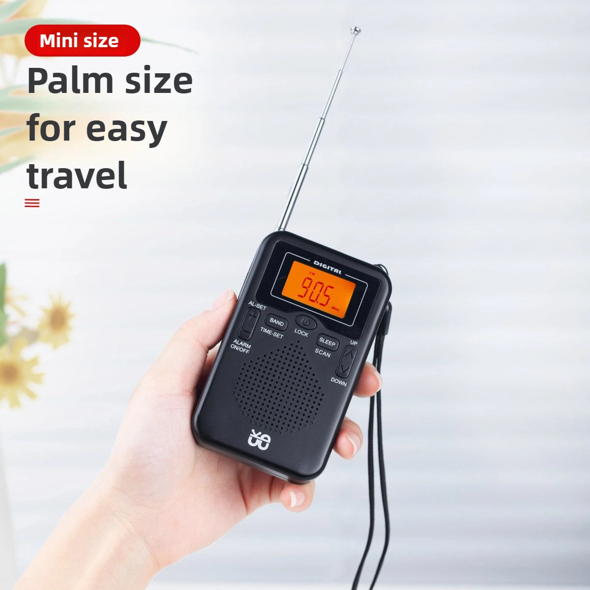 Emergency FM AM LED Screen small portable AA battery operated radio Mini Pocket Radio