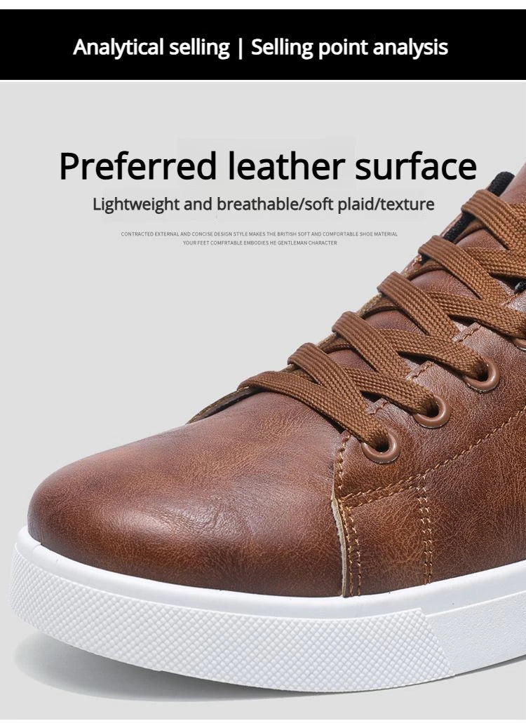 Men's Soft Sole Breathable Casual Lace-Up Shoes