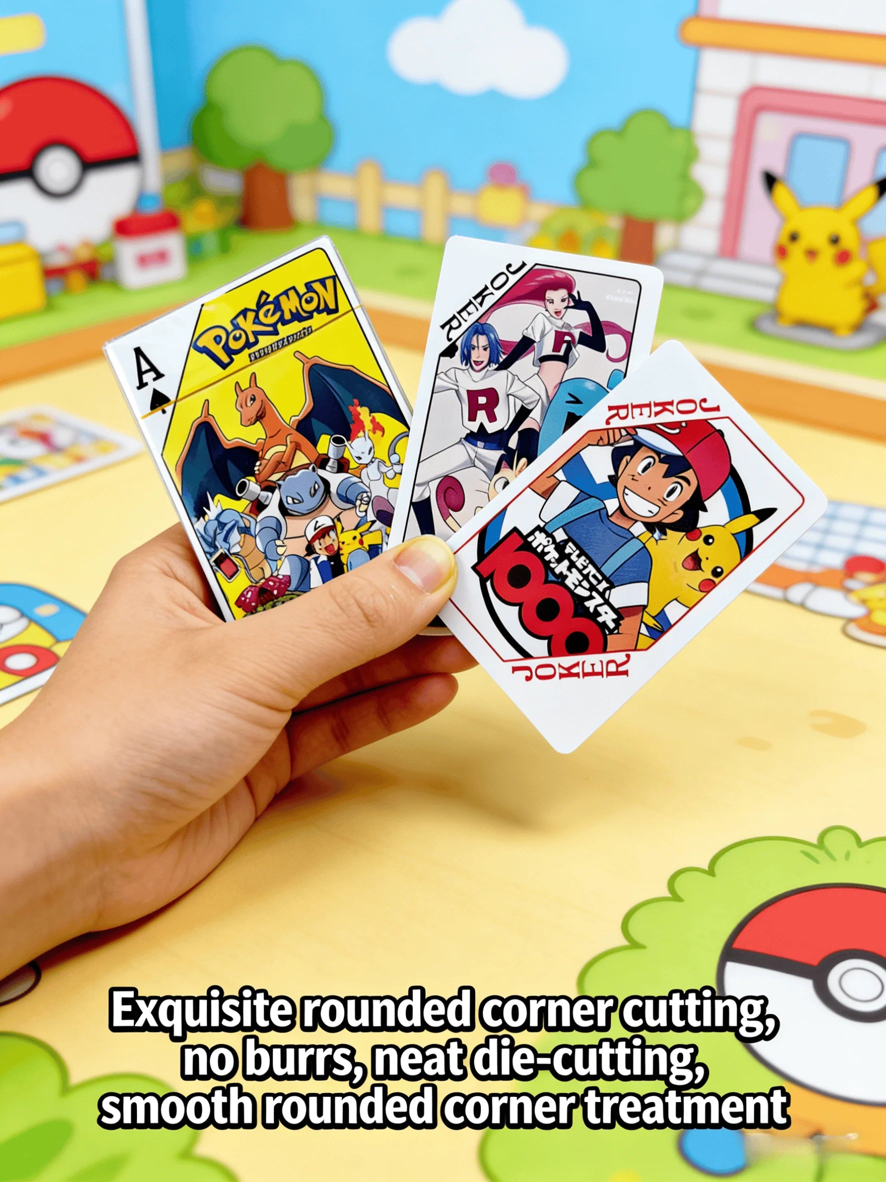 Pokemon Poker playing cards board games child kids toys Children toy deck card game set Cute Cartoon Pikachu Charizard Poke Ball