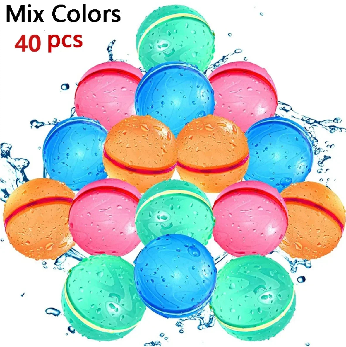 Reusable Self-Sealing Water Balloons | Quick Fill Splash Balls | Kids Outdoor Fun | 4–50 Pack
