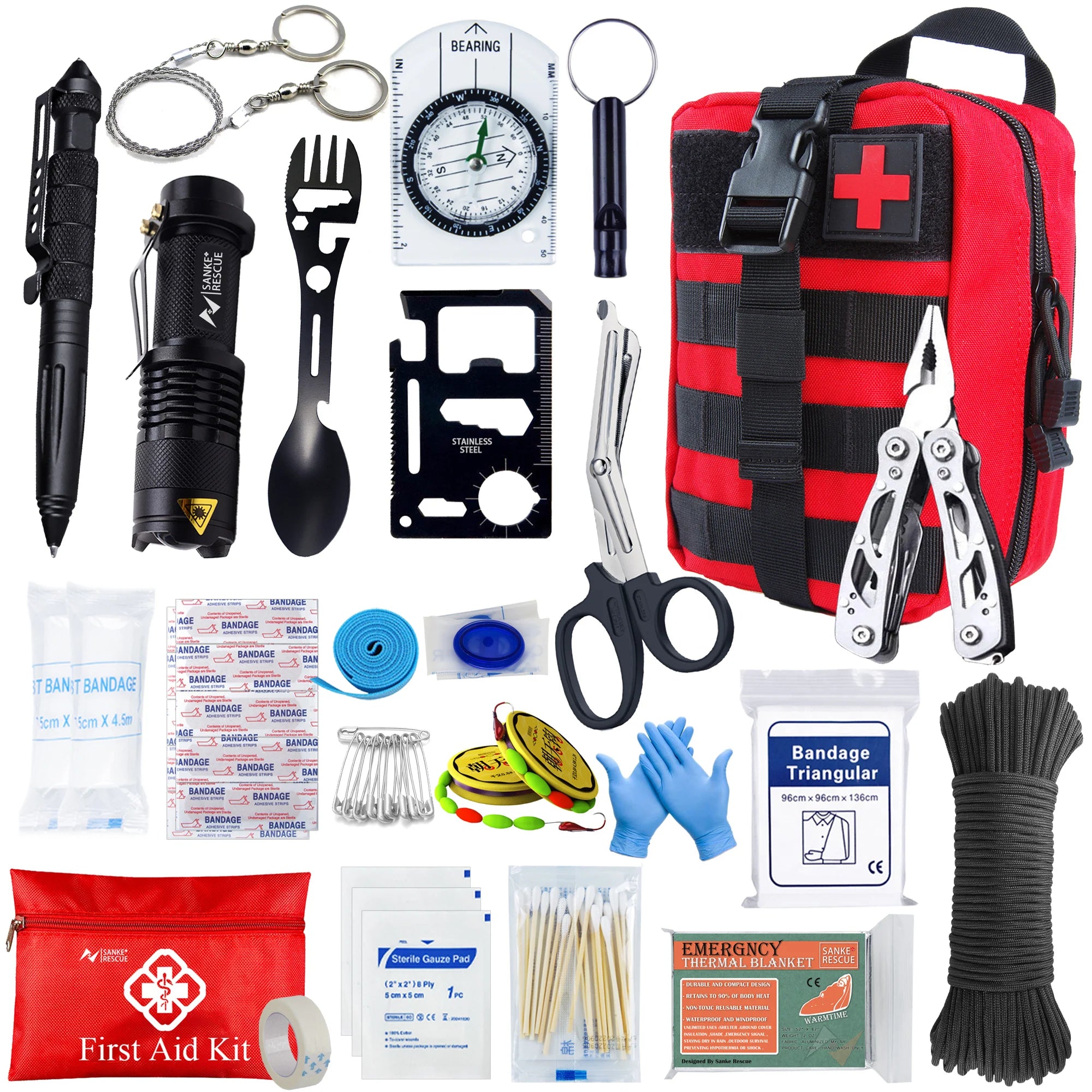 Survival First Aid Kit – MOLLE IFAK Trauma Bag Full Set for Outdoor & EDC