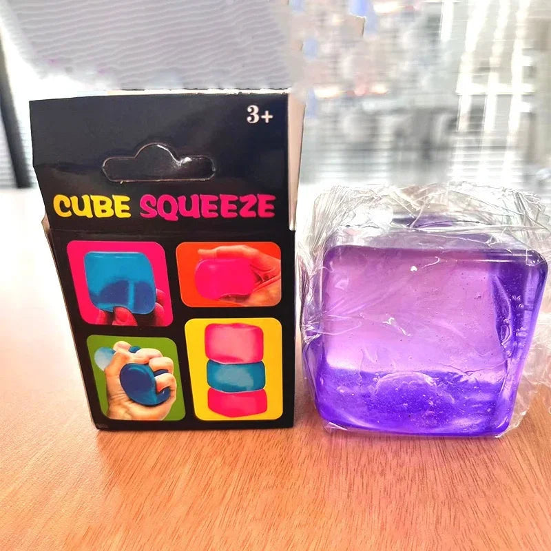 Needoh Nice Berg Giant Sensory 7.5cm Cube Mini 4 Pack Baby Teenie Cube Sensory Slow Rebound Stress Reliever Anti-Anxiety Toy