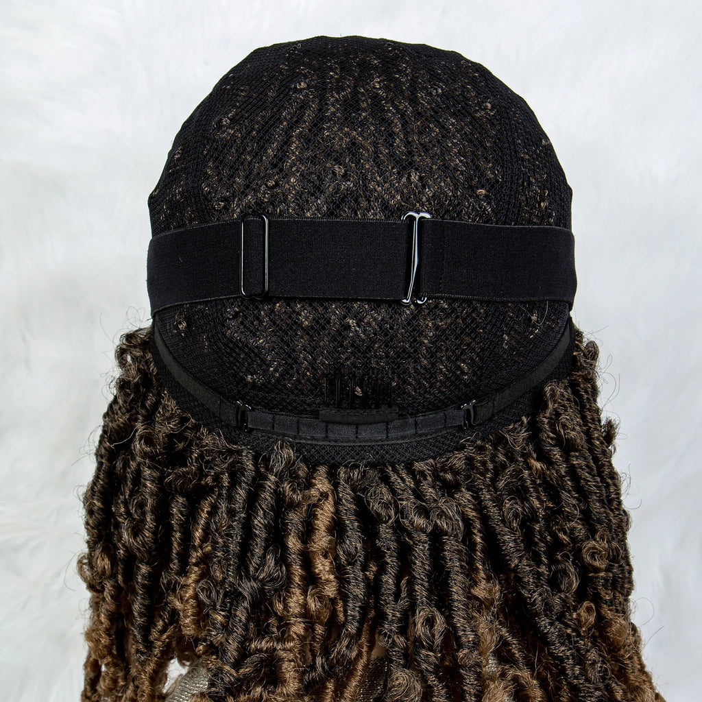 Synthetic Lace Front Wig Braided Wigs Dreadlock Wig 16 inches Short Knotless Butterfly Locs Wigs for Black Women Synthetic Wig