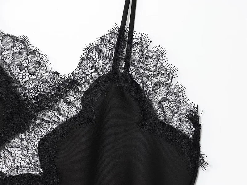 Women's Lace Asymmetric Backless Camisole Top