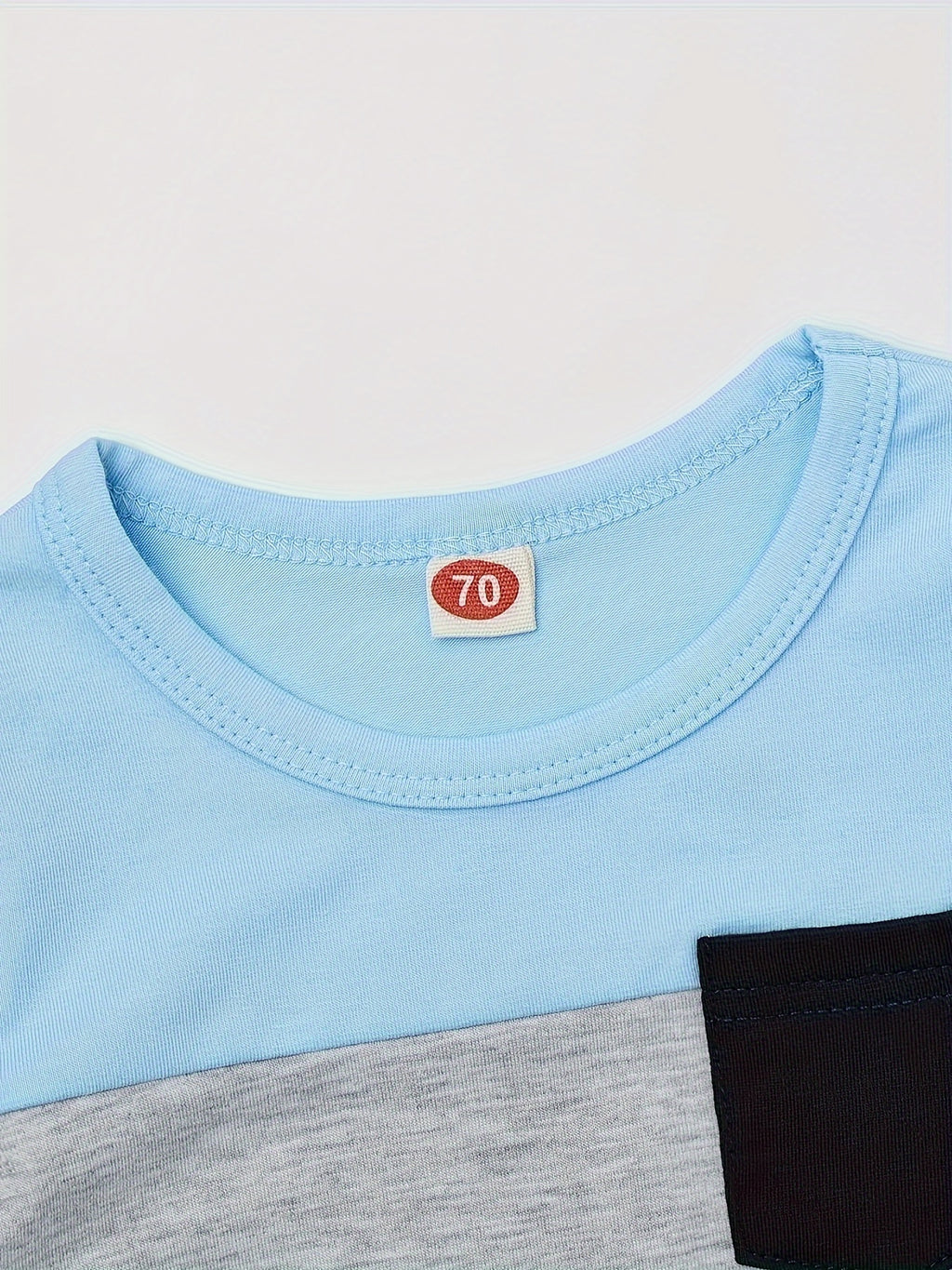 Baby Boy Clothes Toddler Boy Summer Outfits Short Sleeve Patchwork Top T-shirt & Pocket Pant Set 2 Piece 12 Months-4T