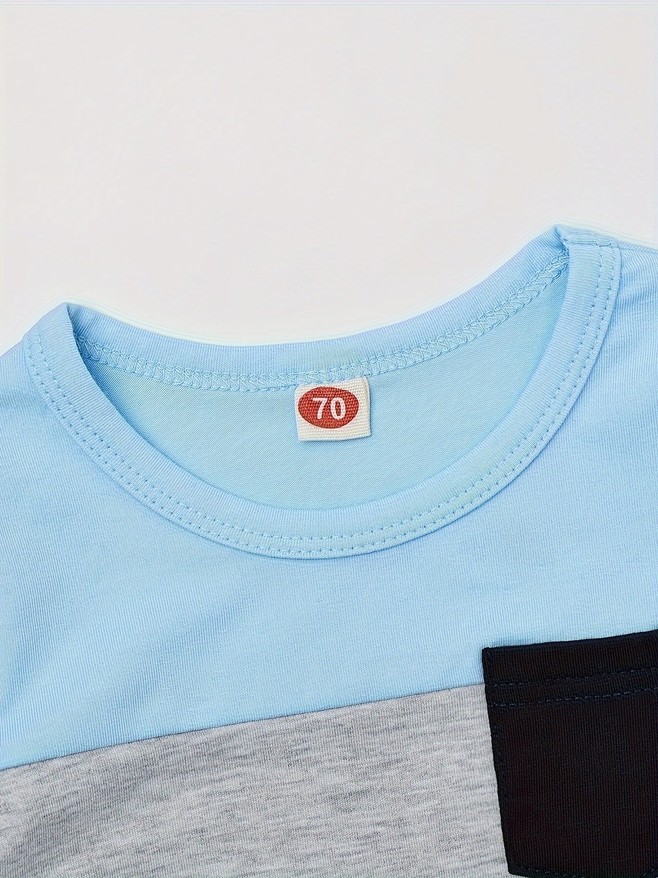 Baby Boy Clothes Toddler Boy Summer Outfits Short Sleeve Patchwork Top T-shirt & Pocket Pant Set 2 Piece 12 Months-4T