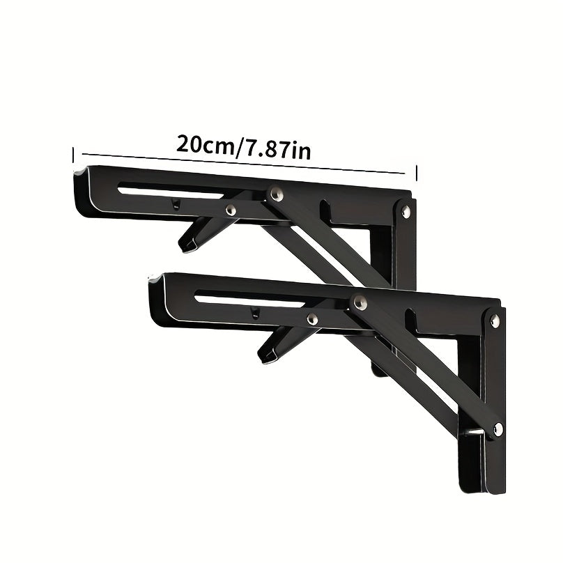 1pc Heavy Duty Adjustable Folding Frame - 90° Foldable Wall-Mounted Industrial Cast Iron & Carbon Steel - For Garage & Workshop Organization - Perfect Gift for DIY Enthusiasts