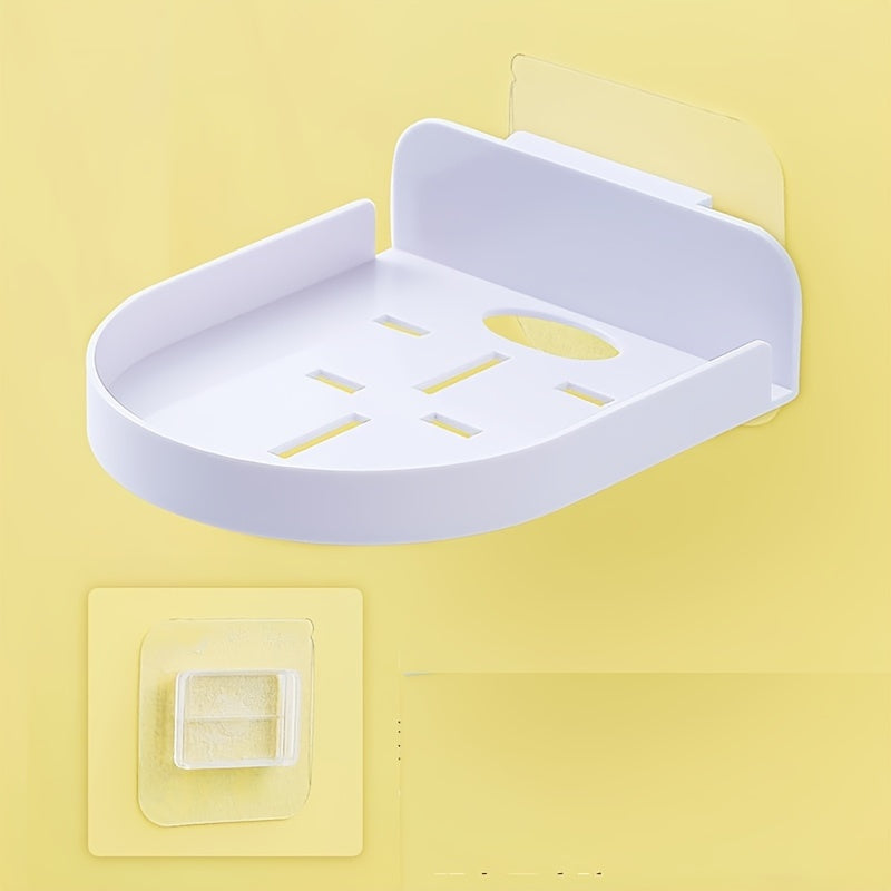 Wall Hanging Floating Shelf for Living Room Storage - Classic Style Plastic Holder for Routers, Cameras, Projectors - No-Drill Universal Mounting Tray for Home Organization