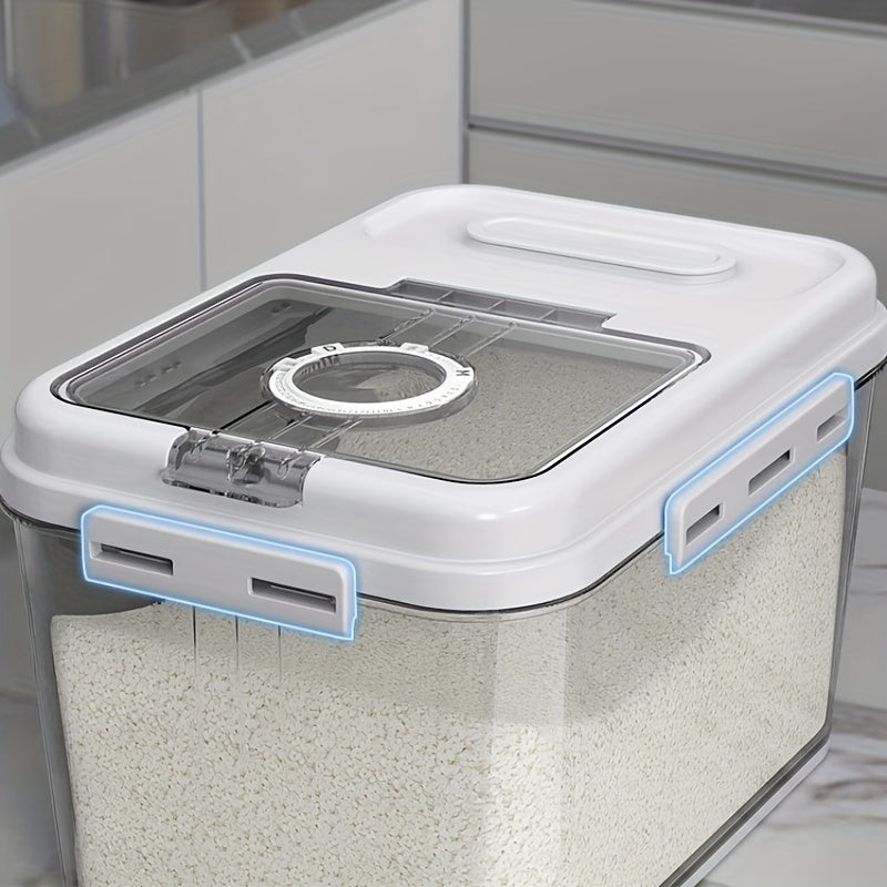 Airtight Food Storage Containers Set, Reusable Insect & Moisture Proof Sealable Grain Dispenser, PET Square Flip Top Rice Canister, for Kitchen Pantry Organization, 2 Sizes - 2, 85gal & 2, 06gal, Hand Washable, Durable Plasti