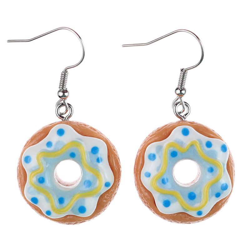 6 Pairs Realistic Chocolate Donut Earrings - Fake Food with Sprinkles (January Birthstone Suitable for Women &) |, Outfits, Casual Attire | Cute & Playful Donut Pendants