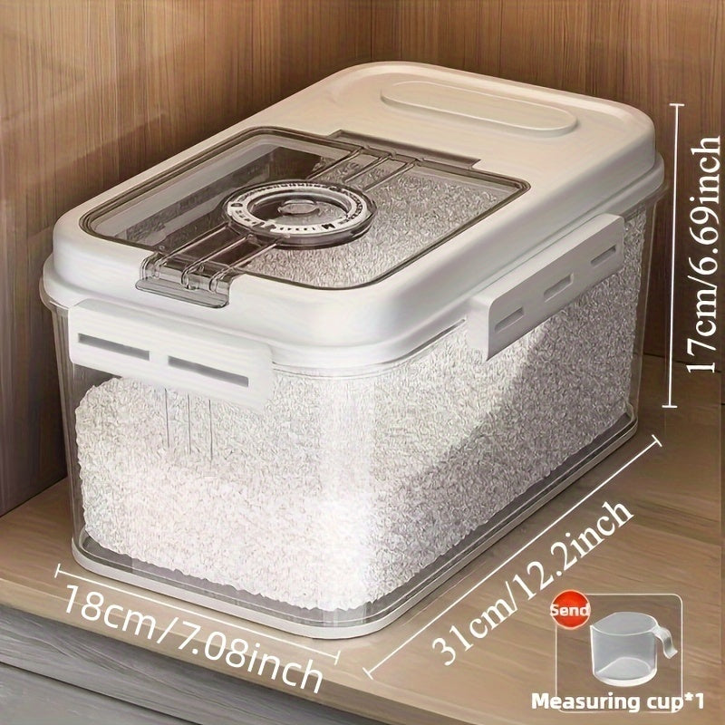 Airtight Food Storage Containers Set, Reusable Insect & Moisture Proof Sealable Grain Dispenser, PET Square Flip Top Rice Canister, for Kitchen Pantry Organization, 2 Sizes - 2, 85gal & 2, 06gal, Hand Washable, Durable Plasti