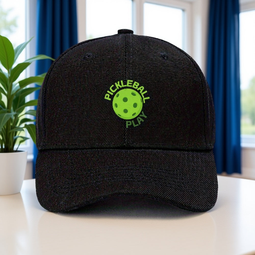 1pc "Pickleball Play" Printed Snapback Baseball Cap, Unisex Outdoor Sports Style, Ideal Gift for Weddings, Parties, Birthdays, Essential for Pickleball Enthusiasts, Casual and Versatile, Fashionable Trend