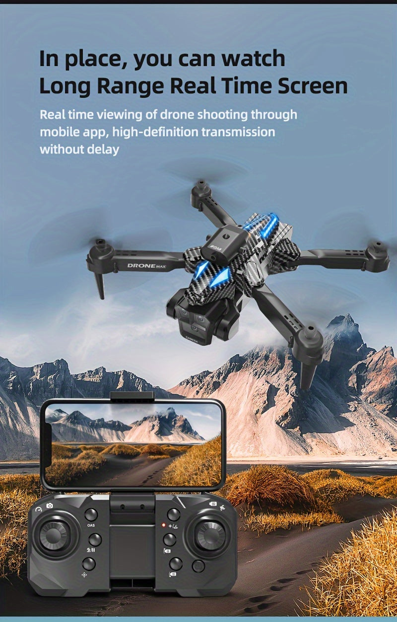 C10 Drone With Aerial Camera Three, 360° Infrared Obstacle Avoidance, Remote Control Boys And Girls Gifts, Outdoor Games