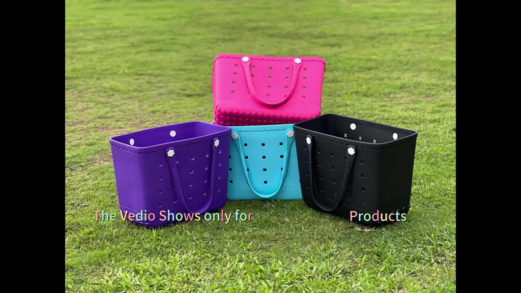 New Spring EVA Tote Bag High Quality Beach Bag, Spill-proof, Easy to Clean Sturdy And Durable Tote Bag Extra-large Capacity for Shopping, Travel, Parties, Outdoor Activities, Beach Essentials Perfect New Year Gift for Loved O