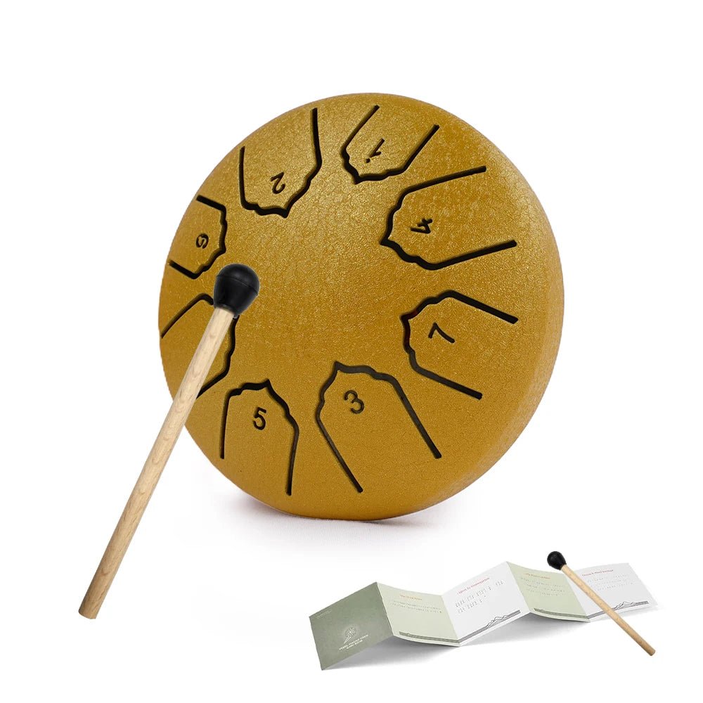 Mini Steel Tongue Drum 4 Inch 8 Notes Rain Drum for OutsideSteel Tongue Drum Rain Chime Musical Instruments for Adults Kids - Kenner House Emporium