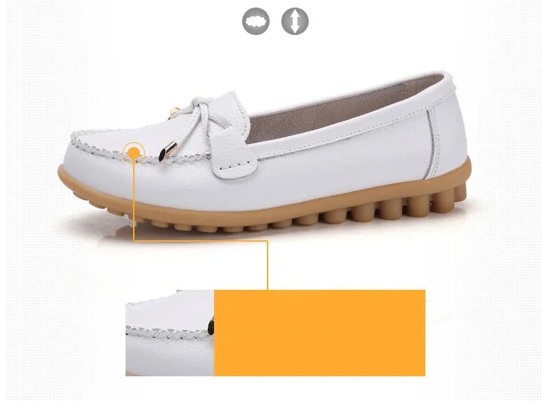 New Woman Flats Shoes Ballet Flat Sneakers Genuine Leather Spring Soft Moccasins Ladies Boat Ballerina Espadrilles Creepers - Kenner House Emporium