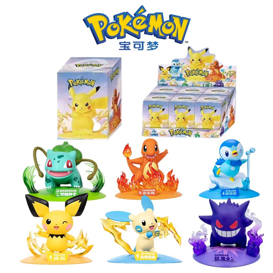 12 Pok é mon Action Dolls Pikachu Blind Box Anime Models Desktop Decorations Pok é mon Toys Children's Birthday Gifts - Kenner House Emporium