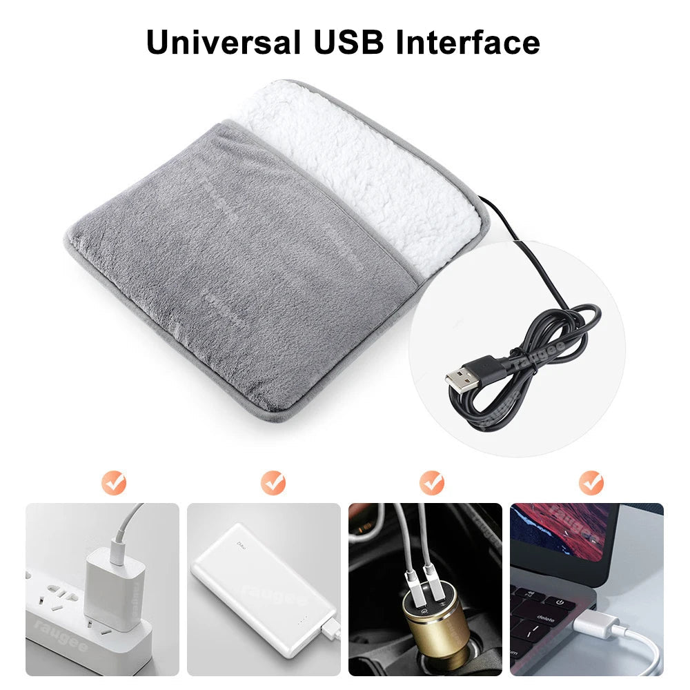 Foot Warmer Winter Electric Foot Heating Pad Soft Flannel Washable Foot Warmer Constant Temperature Heating Foot Warming Mat - Kenner House Emporium