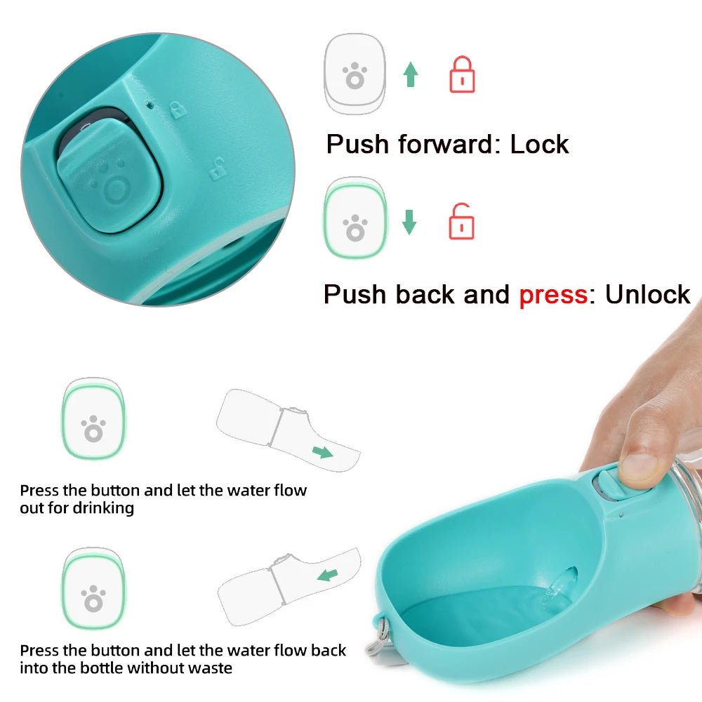 Portable Dog Water Bottle For Small Large Dogs Cat Outdoor Leakproof Walking Drinking Bowls Chihuahua French Bulldog Supplies - Kenner House Emporium