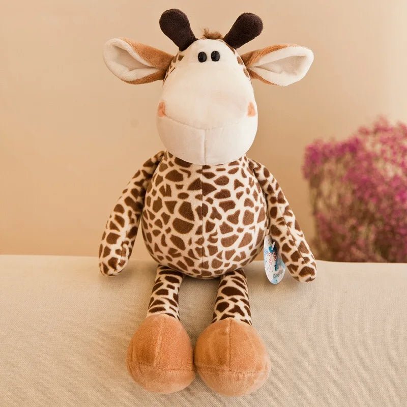 Jungle Animal Stuffed Toys Forest Animals Soft Plush Dog Zebra Elephant Lion Fox Giraffe Kid Playmate Doll Christmas Gifts - Kenner House Emporium